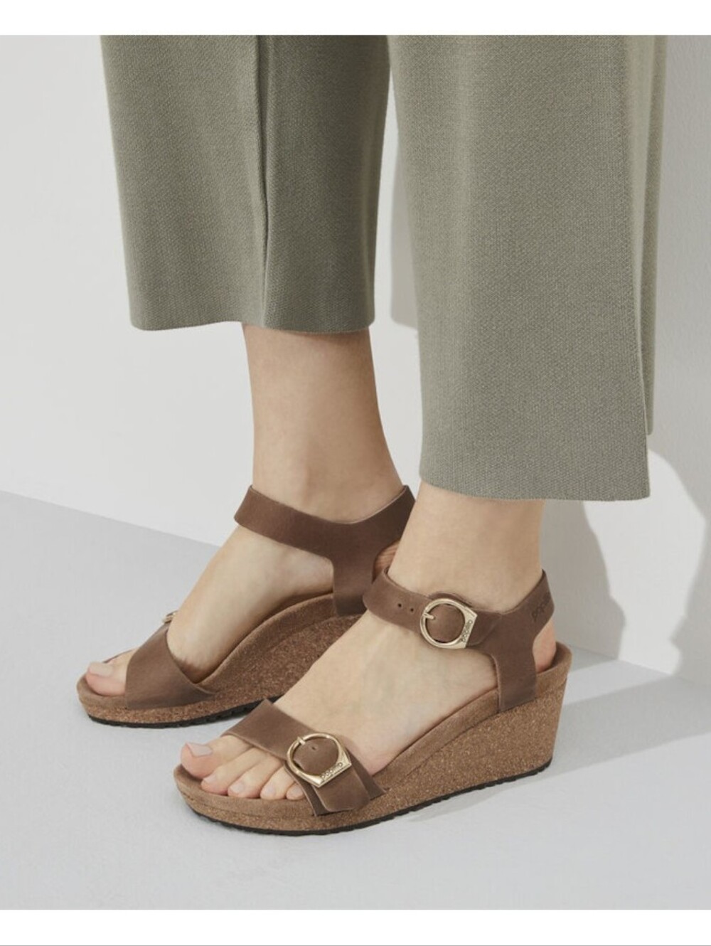 Papillio By Birkenstock Soley 41 Cognac Cork Wedge Sandals Sz 10 New Box $160